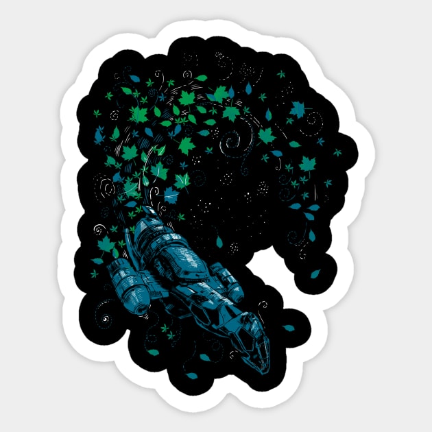 Leaf On The Wind Sticker by Frederick_Jay